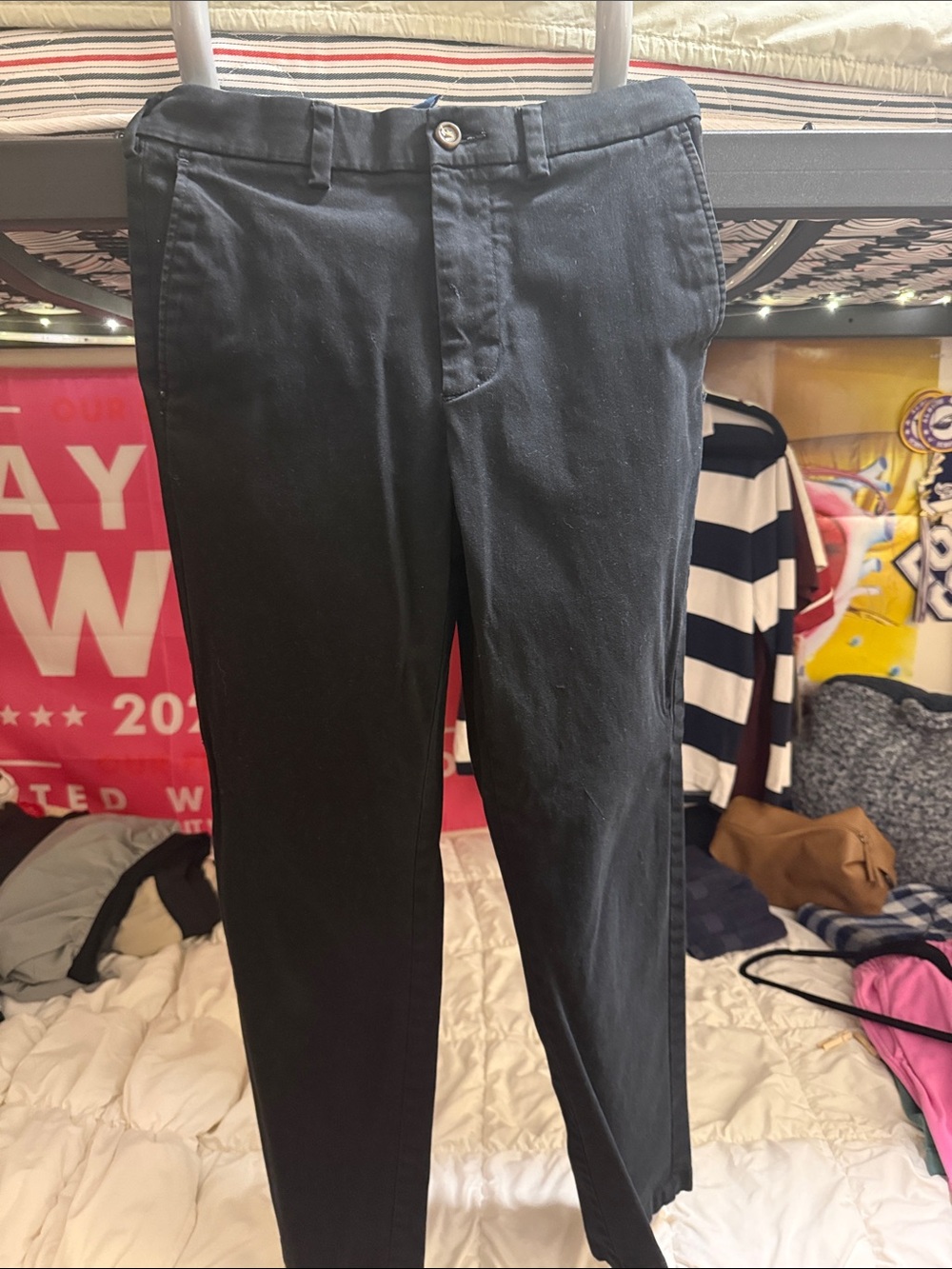 George Black Slim Straight Chinos